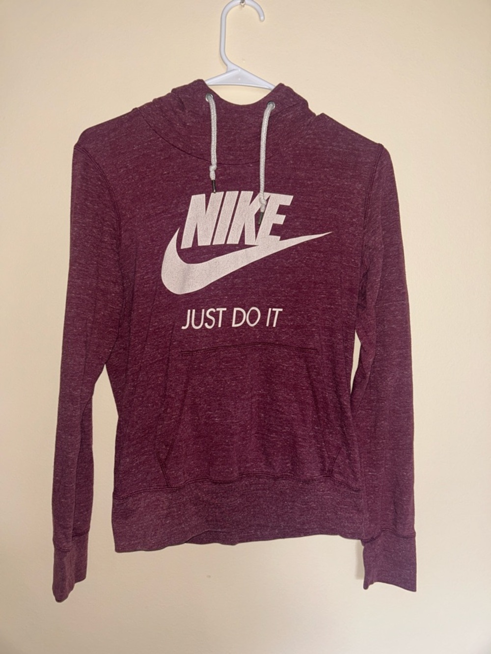 Nike Women’s M Maroon Sweatshirt with White Swoosh